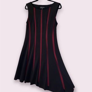 Red & Black Dress, A-Line Stretch Fit, Size 12